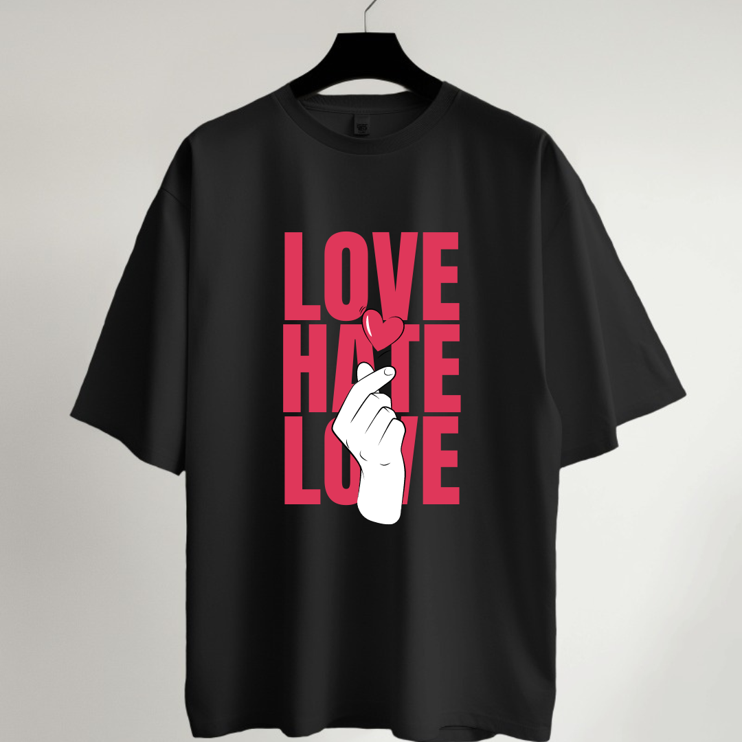 Love Hate Love Oversized T-Shirt