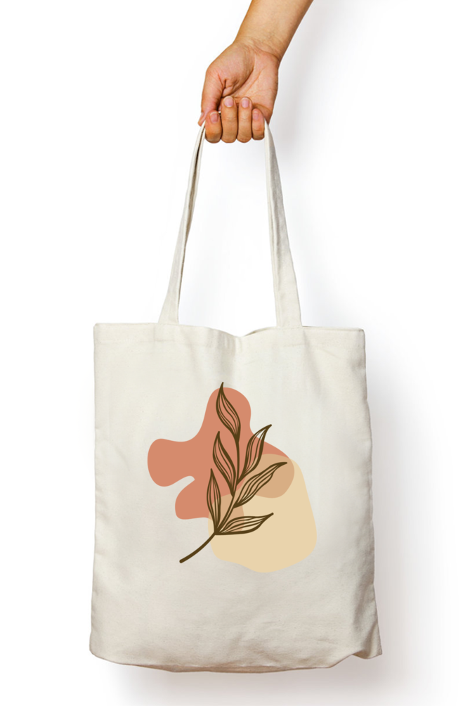 Leaf Aesthetic Brown Tote Bag