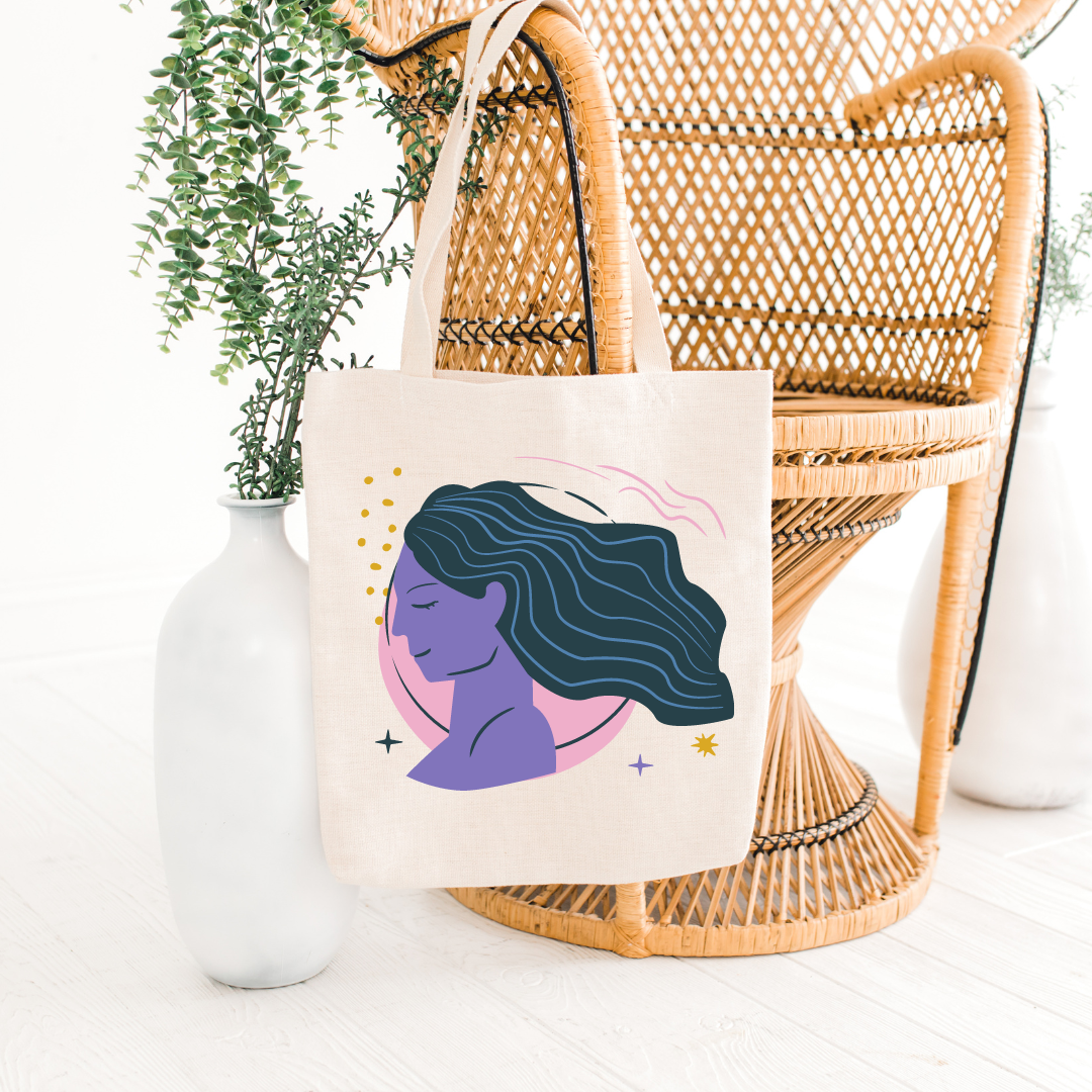 Virgo Zodiac Sign Tote Bag