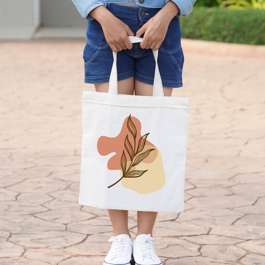 Leaf Aesthetic Brown Tote Bag