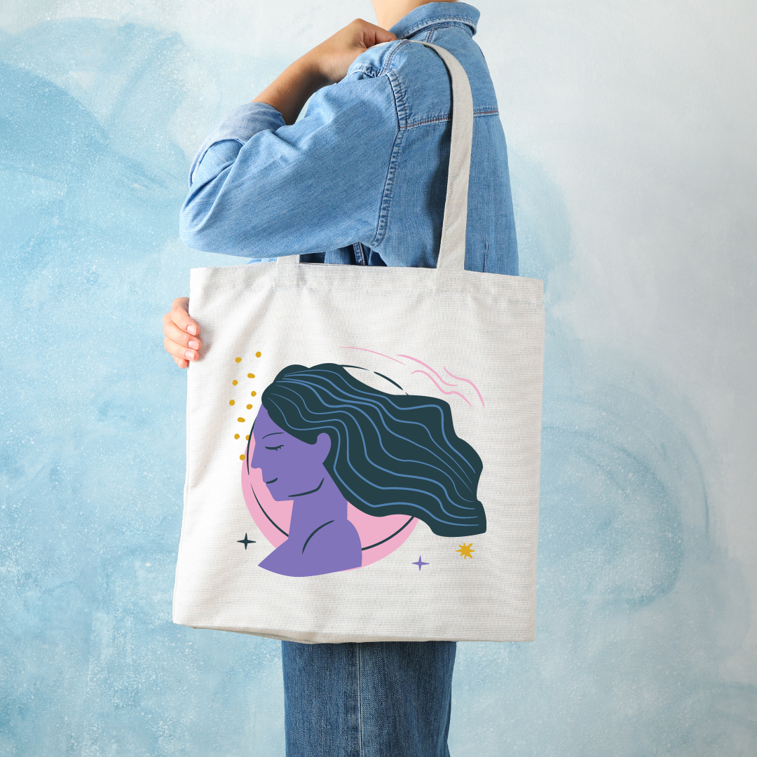 Virgo Zodiac Sign Tote Bag