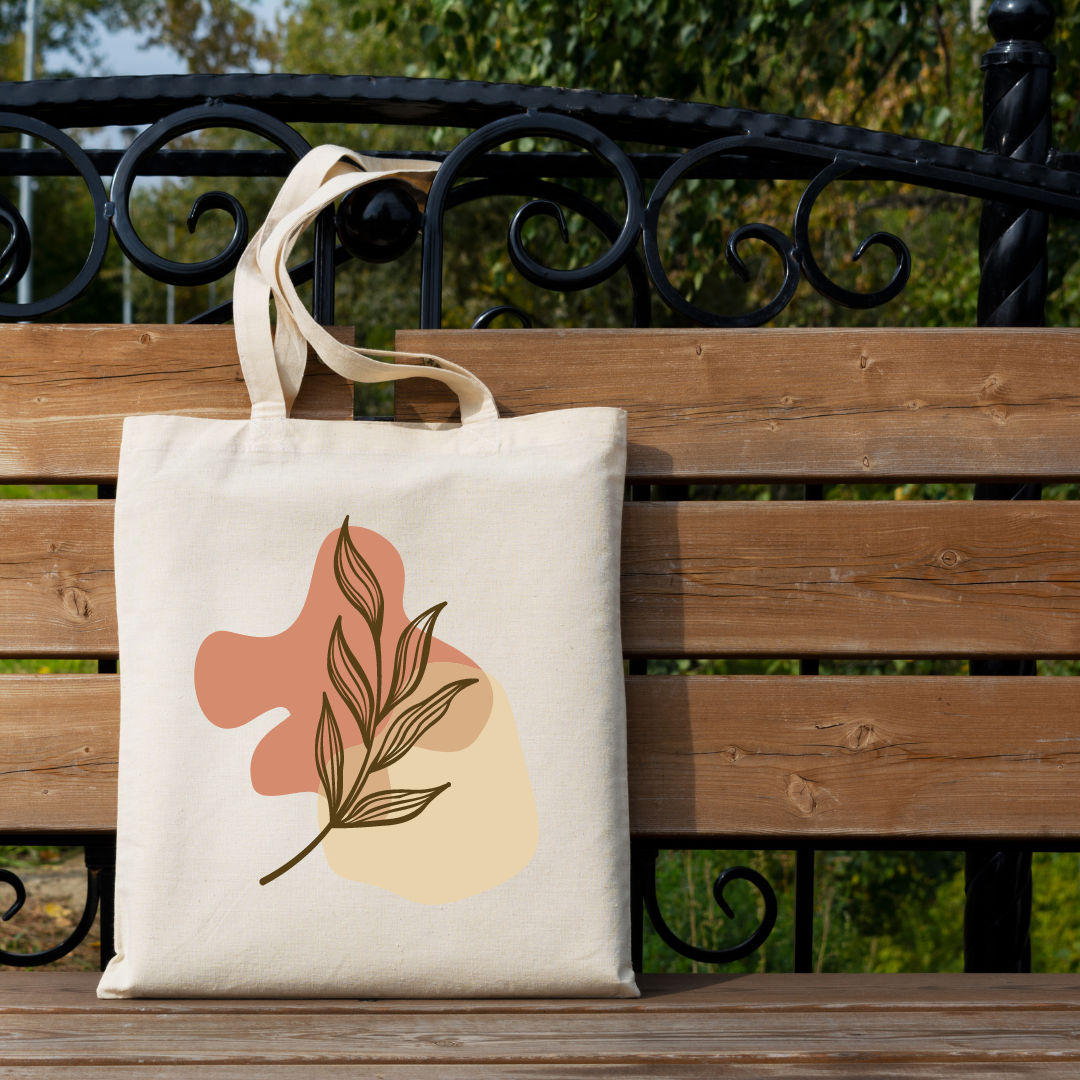Leaf Aesthetic Brown Tote Bag