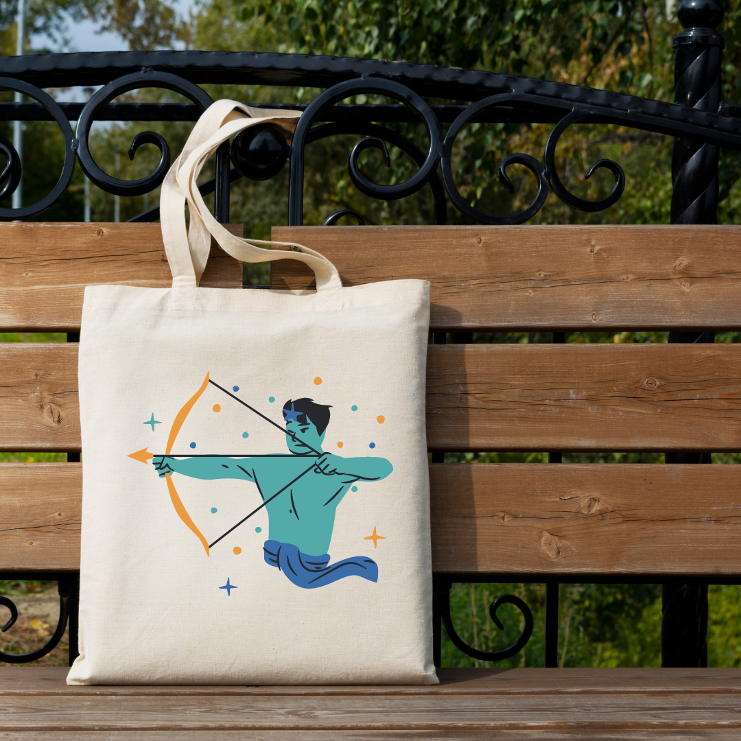 Sagittarius Zodiac Sign Tote Bag