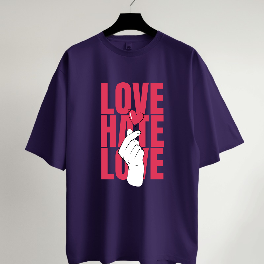 Love Hate Love Oversized T-Shirt