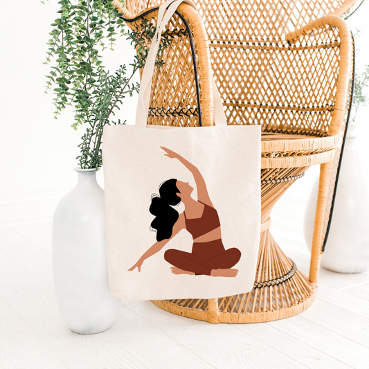 Yoga Pose Tote Bag
