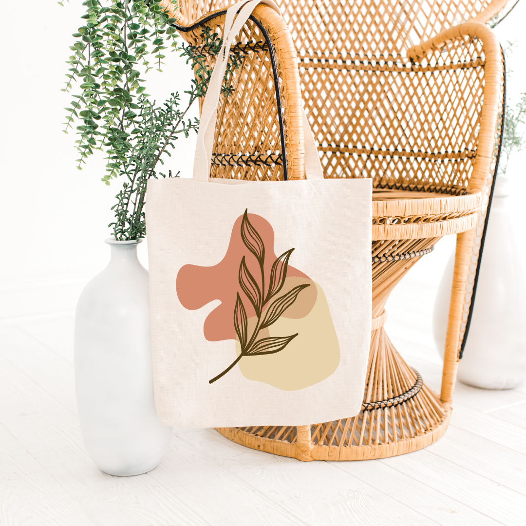 Leaf Aesthetic Brown Tote Bag