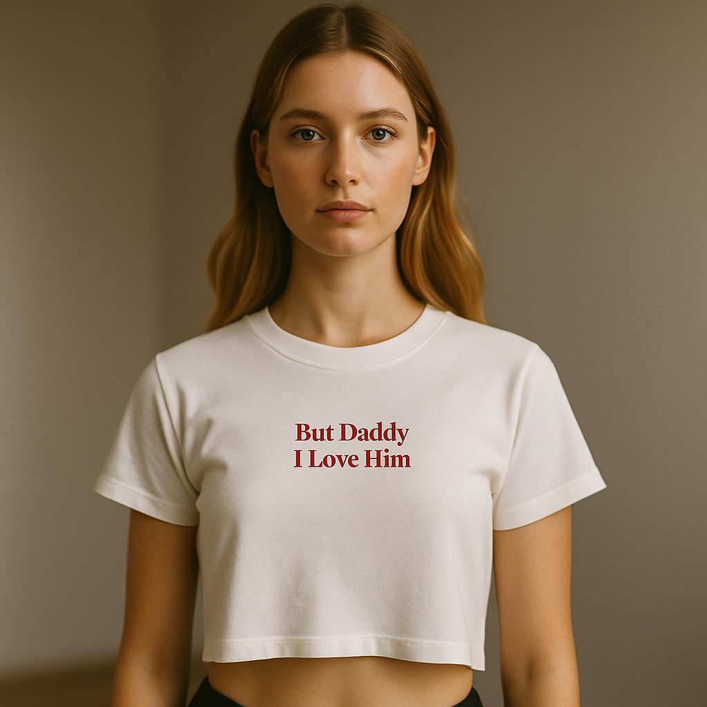 But Daddy I Love Him Crop T-Shirt