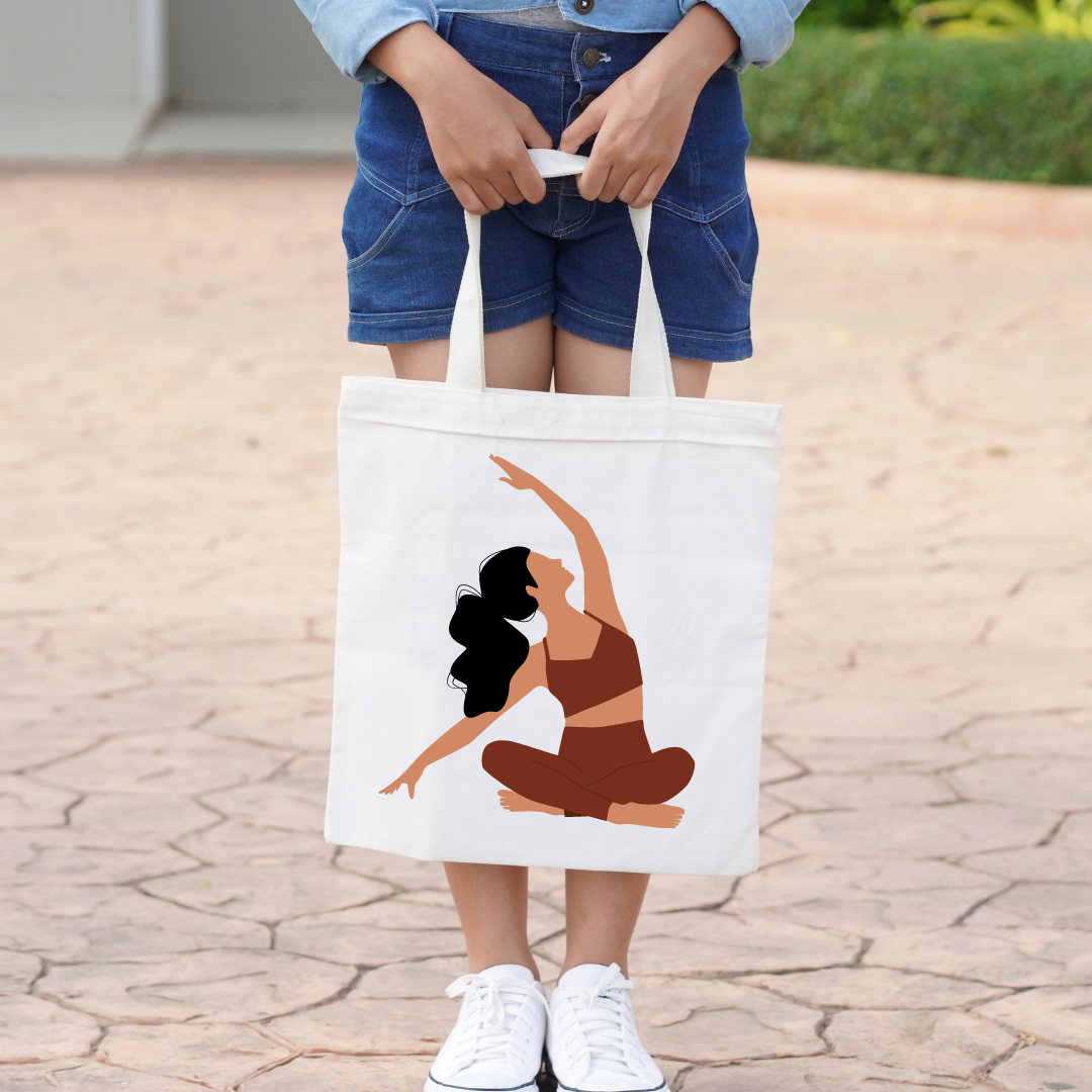 Yoga Pose Tote Bag