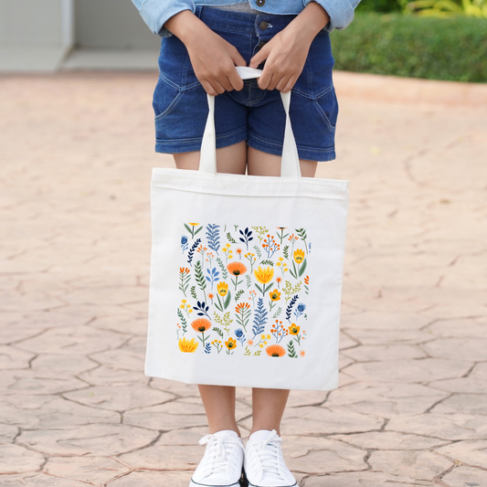 Boho Floral Tote Bag