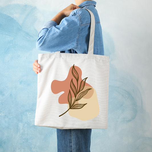 Leaf Aesthetic Brown Tote Bag