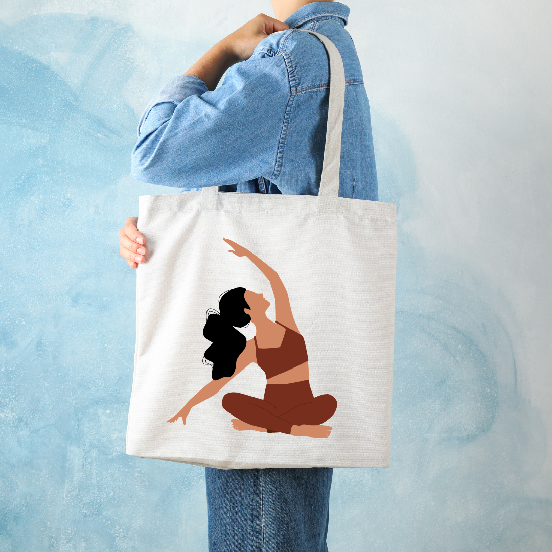 Yoga Pose Tote Bag