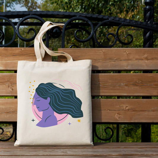 Virgo Zodiac Sign Tote Bag